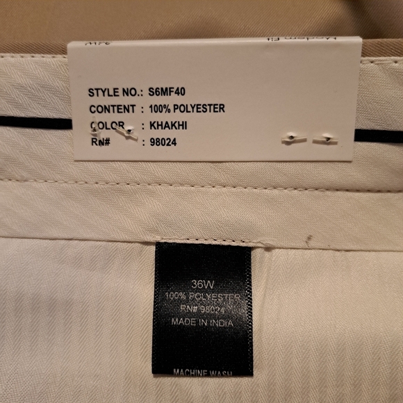 Greg Norman men's size 36 style S6MF40, Khaki, New - Picture 4 of 4